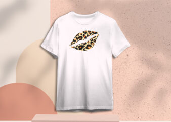 Valentine Leopard Pattern Lips Gift Diy Crafts Svg Files For Cricut, Silhouette Sublimation Files