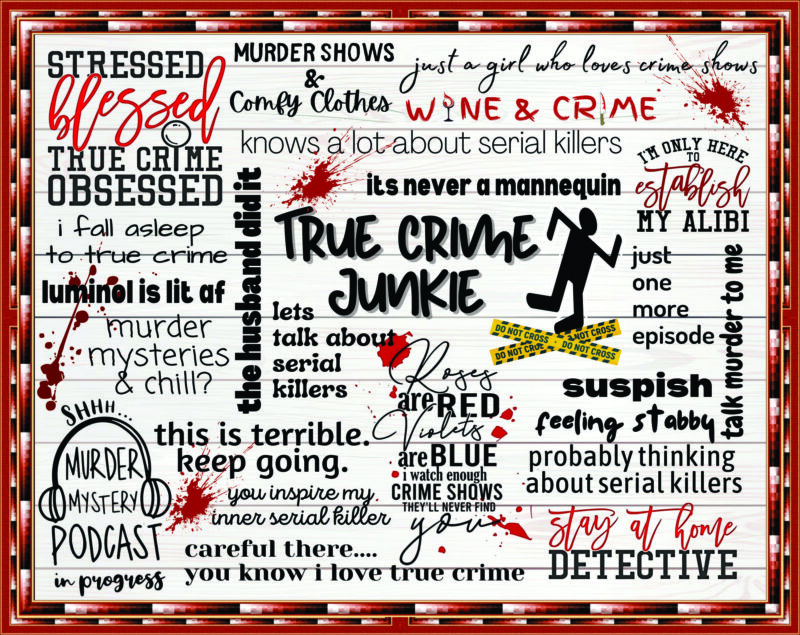 True Crime, Fan Sheet, Collage, PNG, JPG, Sublimation, tumbler wrap, Digital File, Waterslide, Instant Download 954763397