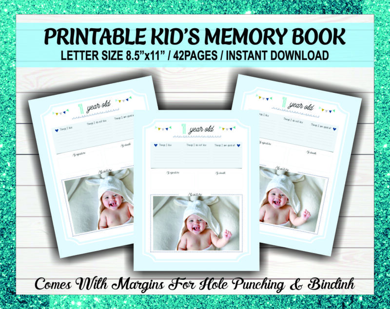 1 Printable Kid’s Memory Book, Birthday Interview Letter, Birthday Interview Pages, Childhood Memory Journal, 0-18 years, Instant Download 959755968