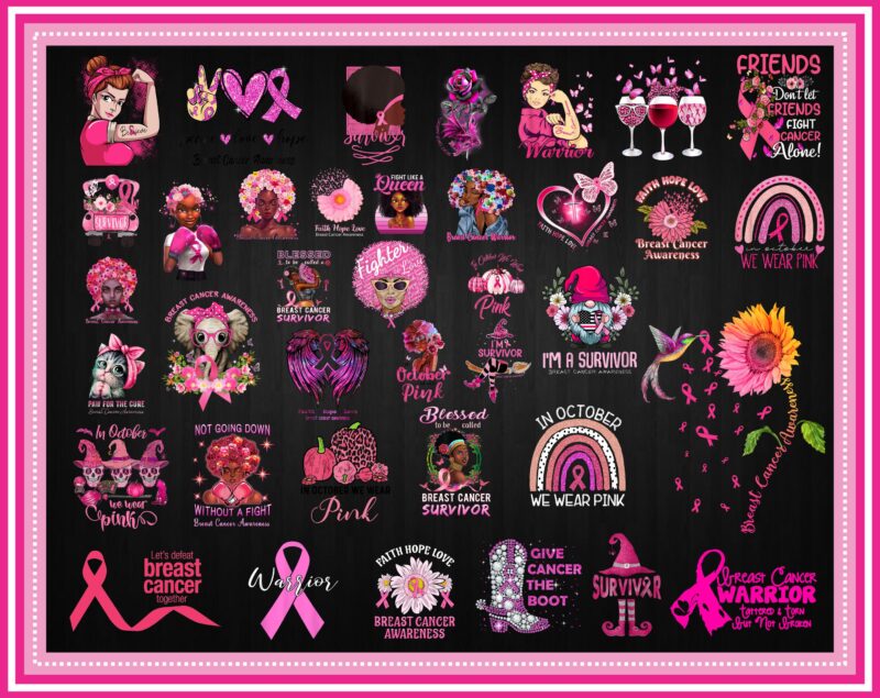 150+ Designs Breast Cancer SVG, Breast Cancer Awareness Mockup, Breat Cancer Shirt. Cancer Awareness Svg, Cricut File, Instant Download CB880290315