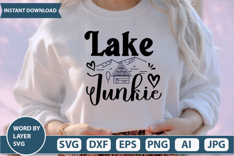 Lake junkie SVG Vector Design