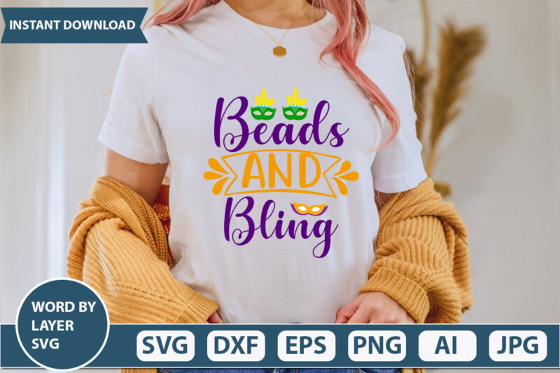 Beads and Bling SVG Vector for t-shirt