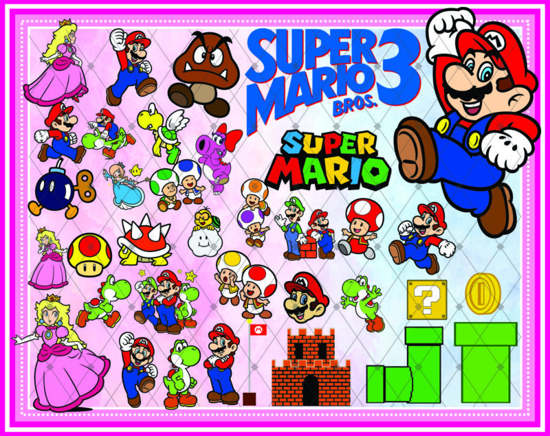 120+ Super Mario SVG PNG DXF Bundle, Super Mario Svg, Super Mario Alphabet, Peach Princess, Koopa Troopa, Goomba Svg, Super Mario World Svg 926322408