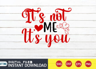 Its Not Me It’s You T Shirt , Happy Valentine Shirt print template, Heart sign vector, cute Heart vector, typography design for 14 February