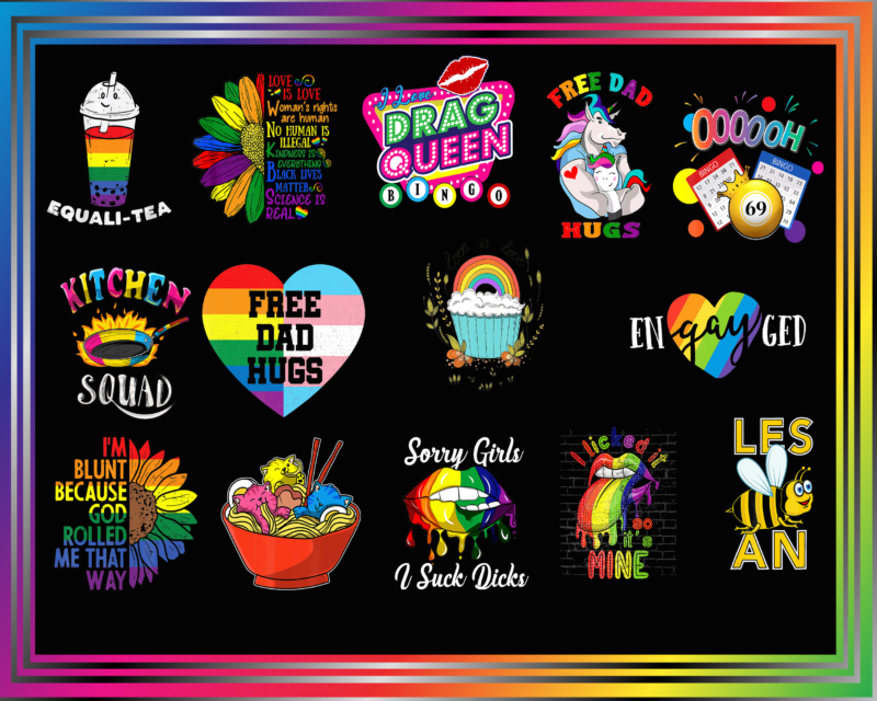 Combo 1000+ LGBT Pride Bundle, Gay Flag Png, LGBT Png, Rainbow Png, Be Proud Be Fabulous Png, Lgbt Awareness, Pride Parade, Digital Download CB1002265288