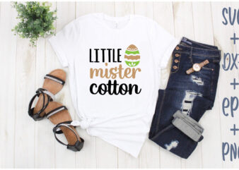 little mister cotton t shirt vector graphic