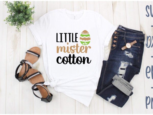 Little mister cotton t shirt vector graphic