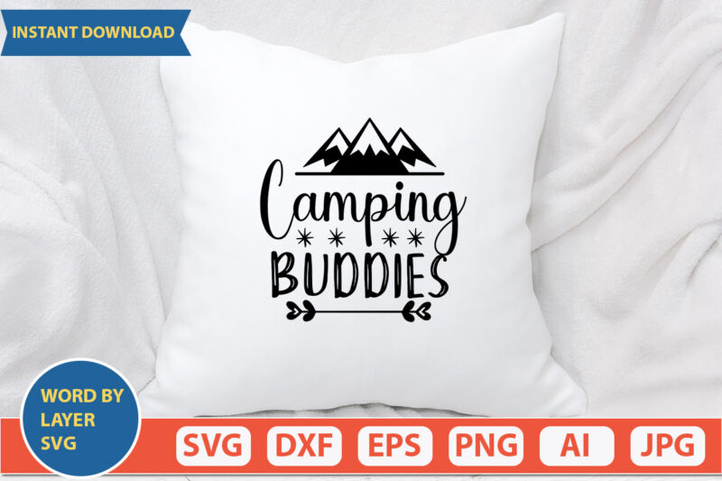 Camping Buddies SVG Vector for t-shirt