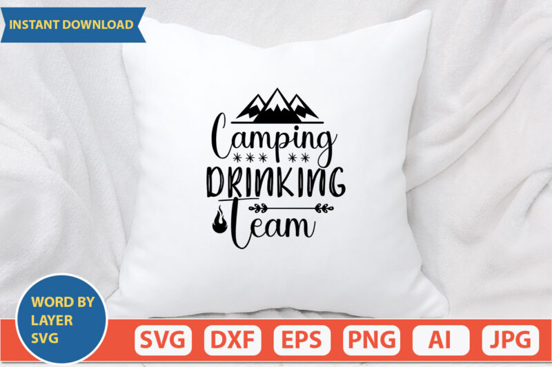 Camping Drinking Team SVG Vector for t-shirt