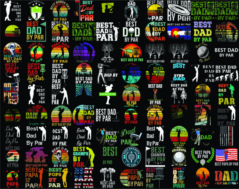 Combo 250+ Dad PNG Bundle, Best Dad By Par Vintage Sunset Golf Shirt for Men, Daddy PNG,Birthday, Father Day PNG, Gift For Dad, Digital Download CB1018349801