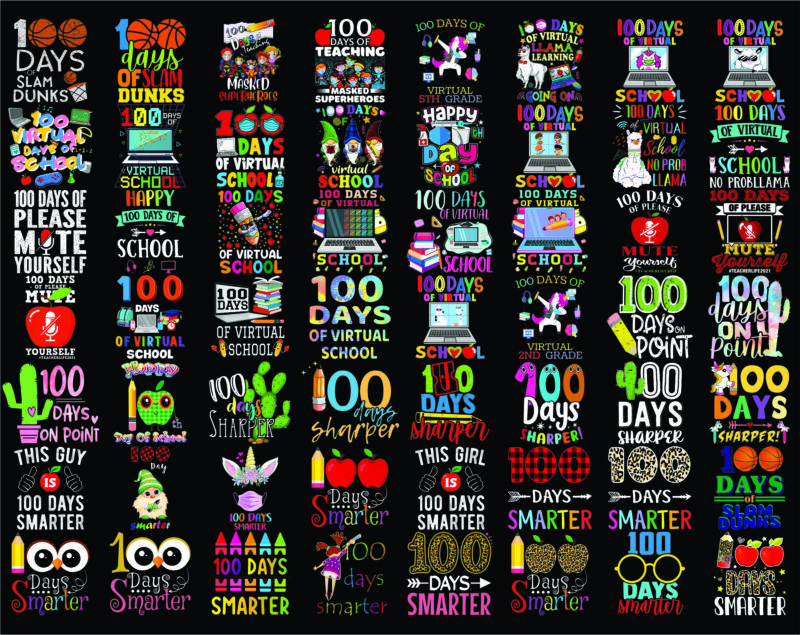 593+ Designs 100 Day of school PNG Bundle, Happy 100 Days Of School Png, 100Th Day Of School, Digital Download 1003441010