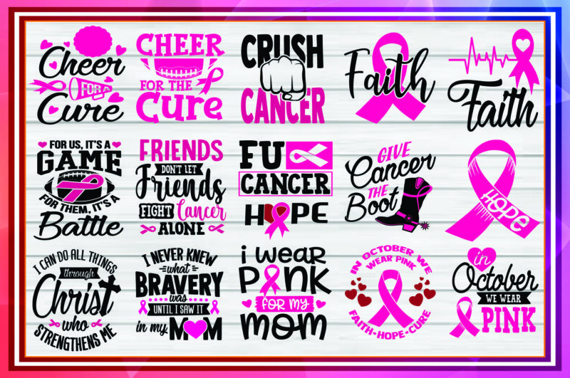 150+ Designs Breast Cancer SVG, Breast Cancer Awareness Mockup, Breat Cancer Shirt. Cancer Awareness Svg, Cricut File, Instant Download CB880290315