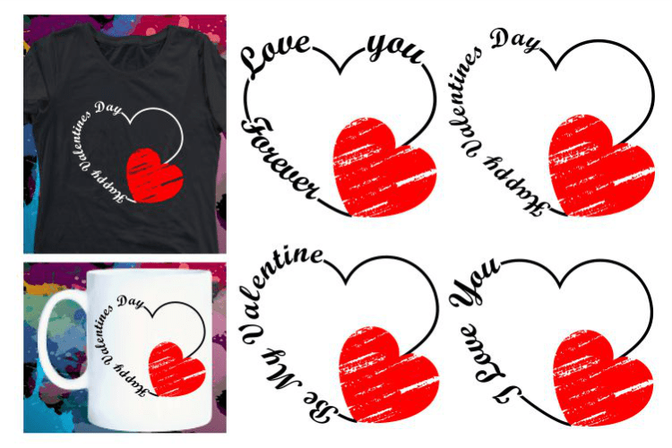 valentines day Svg t shirt designs bundle, love Heart Svg, love shirt designs bundle, valentine t shirt design bundle
