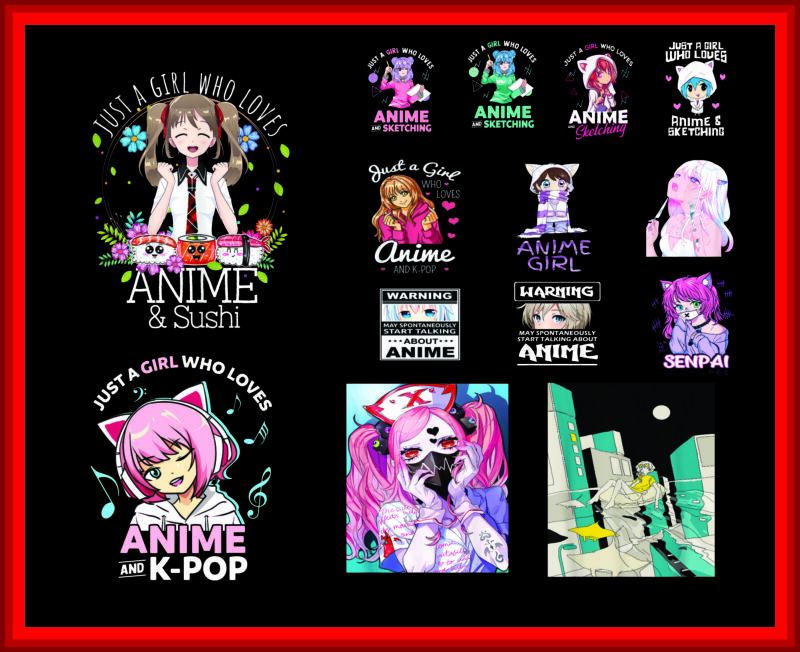 Bundle 80 Anime Girl png, Just A Girl Who Loves Anime And Ramen Png, PNG Anime Girl hentai, Digital File, Instant Download 907120340