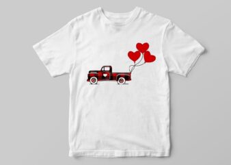Valentine Gift, Buffalo Plaid Valentine Truck Diy Crafts Svg Files For Cricut, Silhouette Sublimation Files t shirt vector art