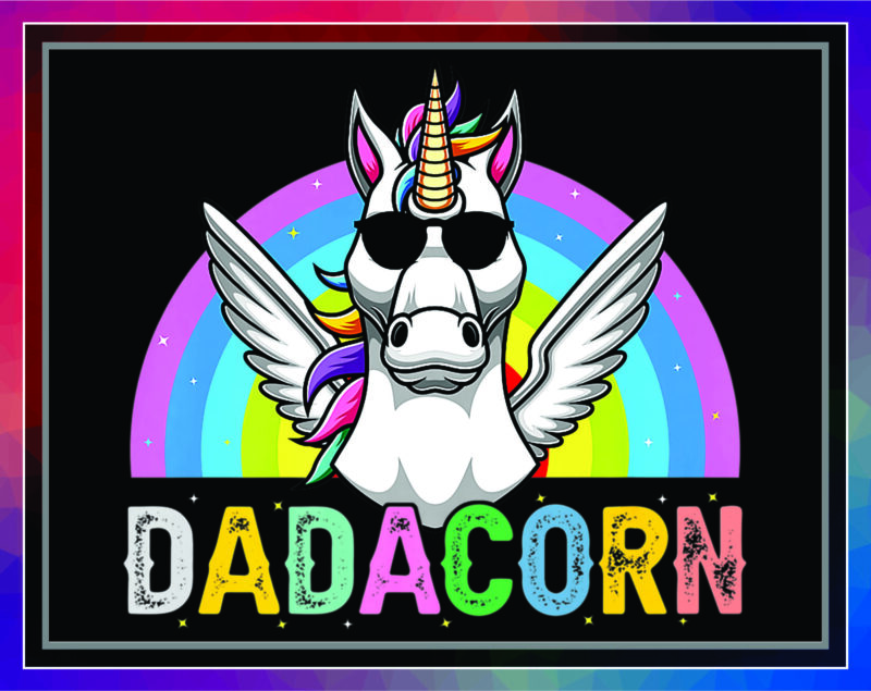 Combo 100 File, Dada Unicorn Design PNG, Unicorn Png, Digital Download, Daddy Unicorn Sublimation, Tshirt Design, Printable waterslide, 998462714