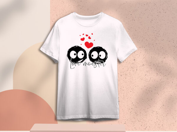 Valentine gift, love moster diy crafts svg files for cricut, silhouette sublimation files t shirt vector art
