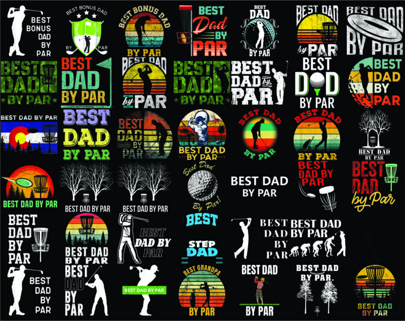 200 Best Dad By Par Vintage Sunset Golf Shirt for Men, Dad PNG Bundle, Daddy PNG,Birthday, Father Day PNG, Gift For Dad, Digital Download 1018349801