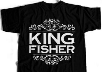 King Fisher T-Shirt Design For Commercial User