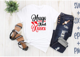 hugs and kisses graphic t shirt