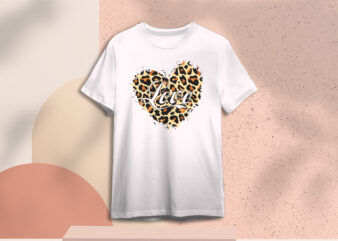 Valentine Leopard Pattern Print Love Gift Diy Crafts Svg Files For Cricut, Silhouette Sublimation Files t shirt vector art