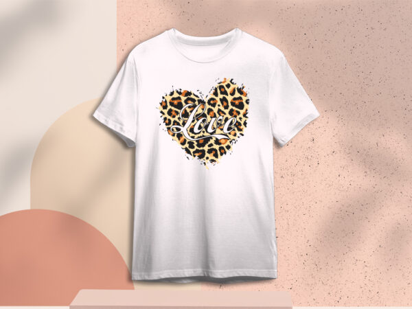 Valentine leopard pattern print love gift diy crafts svg files for cricut, silhouette sublimation files t shirt vector art