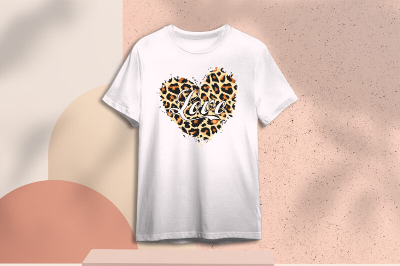 Valentine Leopard Pattern Print Love Gift Diy Crafts Svg Files For Cricut, Silhouette Sublimation Files
