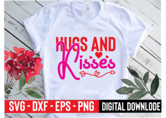 hugs and kisses graphic t shirt