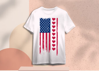 Valentines Day American Flag Gift Diy Crafts Svg Files For Cricut, Silhouette Sublimation Files