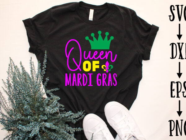 Queen of mardi gras t shirt illustration