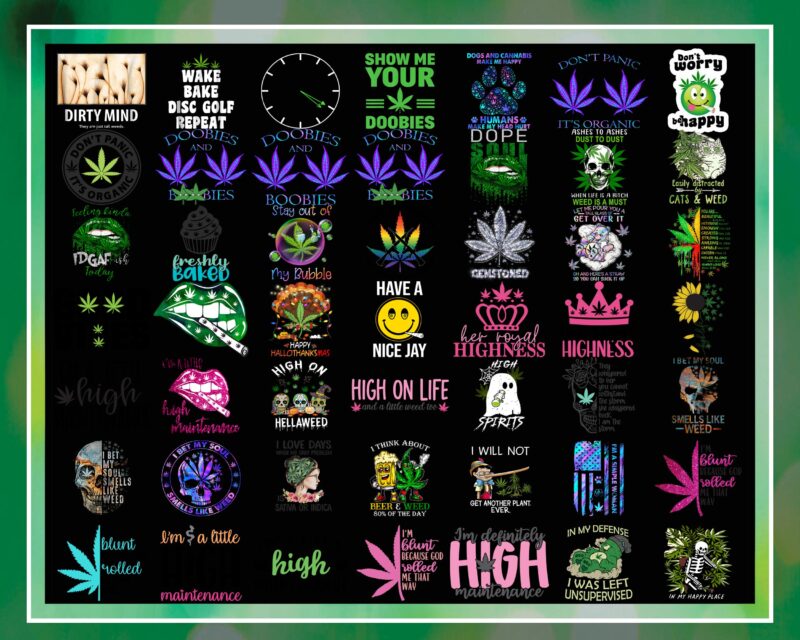 Combo 298 Cannabis Png Designs, Bundle Png File, Dope Bundle, Smoke weed Png, Png Download, Digital Print Design, Instant Digital Download 1034748298