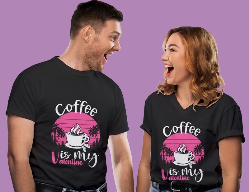 30 Valentine day tshirt designs bundle editable