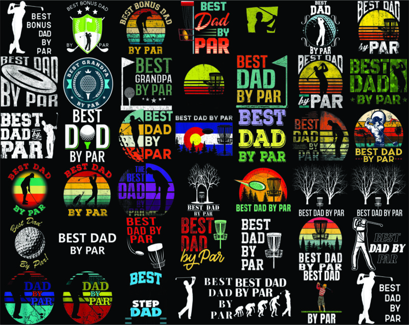 Combo 250+ Dad PNG Bundle, Best Dad By Par Vintage Sunset Golf Shirt for Men, Daddy PNG,Birthday, Father Day PNG, Gift For Dad, Digital Download CB1018349801