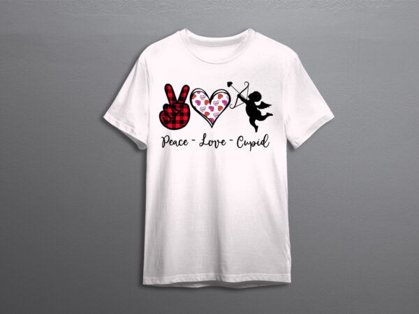 Valentines day gift, peace love cupid diy crafts svg files for cricut, silhouette sublimation files t shirt vector art