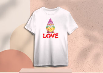 Valentines Day Gift, Love Gnome Vector SVG Diy Crafts Svg Files For Cricut, Silhouette Sublimation Files