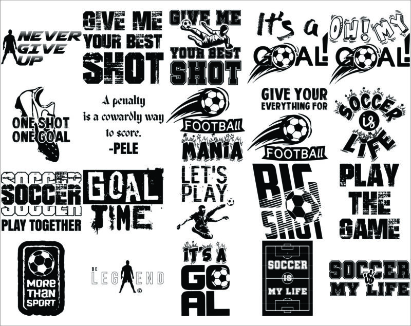 100 Soccer Quotes Sayings Bundle, Soccer Quotes Png, Soccer Sayings Svg, Love Soccer Quotes, Football Quotes Eps, Digital Download 1017511790