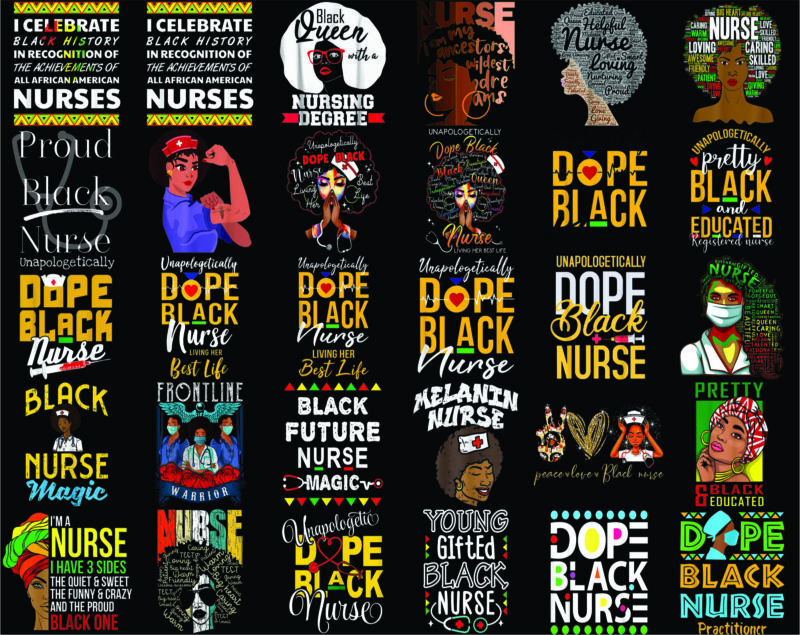 160 Black Nurse png Bundle, Black Nurse PNG,Dope Black Nurse,Black Nurse Magic,Black Live Matters,Black Pride Gift,Melanin Nurse 1009585613