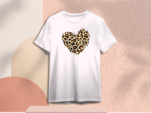 Valentine leopard pattern heart vector svg gift diy crafts svg files for cricut, silhouette sublimation files