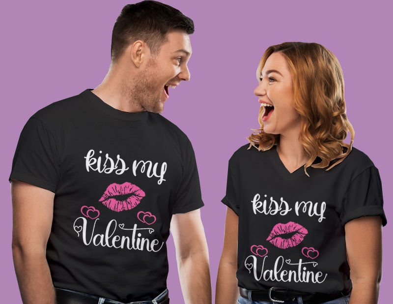 30 Valentine day tshirt designs bundle editable