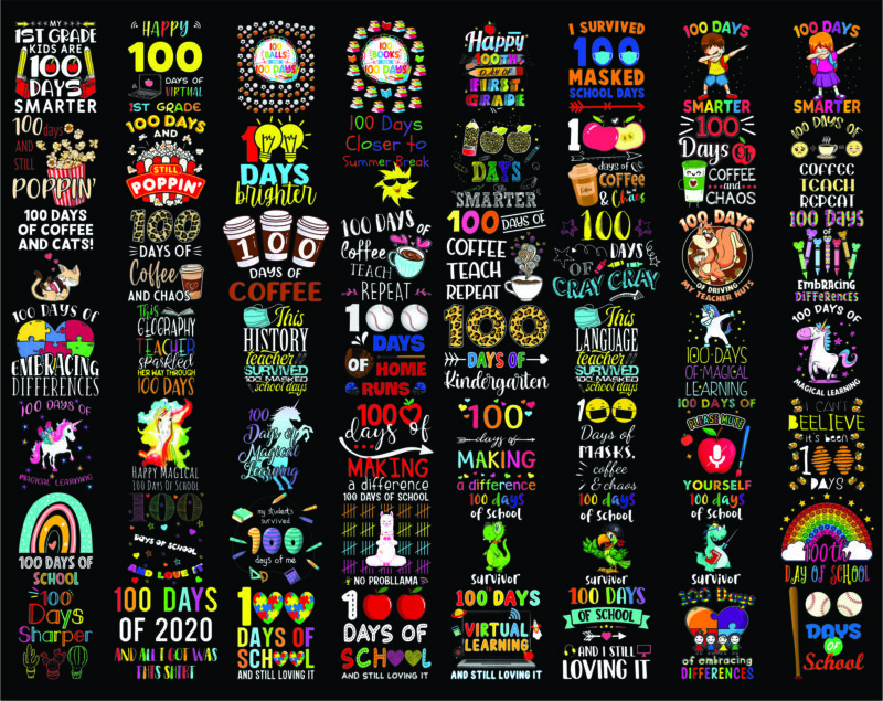 595+ Designs 100 Day of school PNG Bundle, Happy 100 Days Of School Png, 100Th Day Of School, Digital Download 1003441010