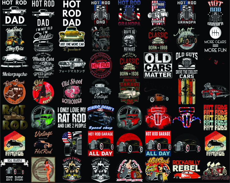 Combo 565 Hot Rod Vintage PNG Bundle, Classic Car Vintage Hot Rod, American Car, Old Vehicle PNG, Digital Download 1000436301