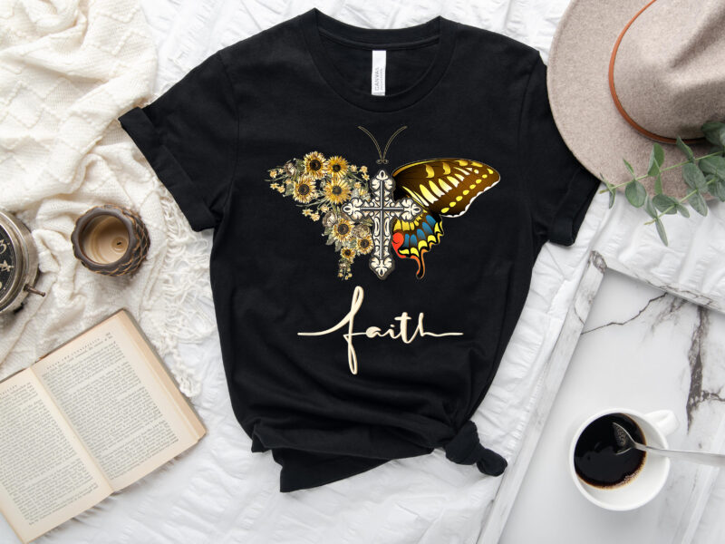 Monarch Butterfly png, Faith Christian Cross, Printable, Digital Print Design, Instant Digital Download, Jesus,Sunflower, belief Sublimation 974199211