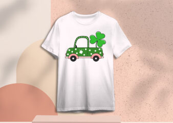 St. Patrick’s Day Lucky Car Gift Diy Crafts Svg Files For Cricut, Silhouette Sublimation Files t shirt template vector