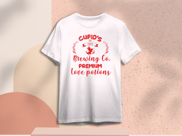 Valentines day gift, cupids brewing co premium love potions diy crafts svg files for cricut, silhouette sublimation files t shirt vector art