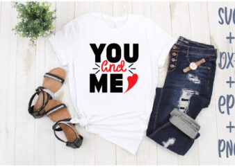 you and me t shirt design template