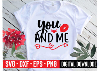 you and me t shirt design template