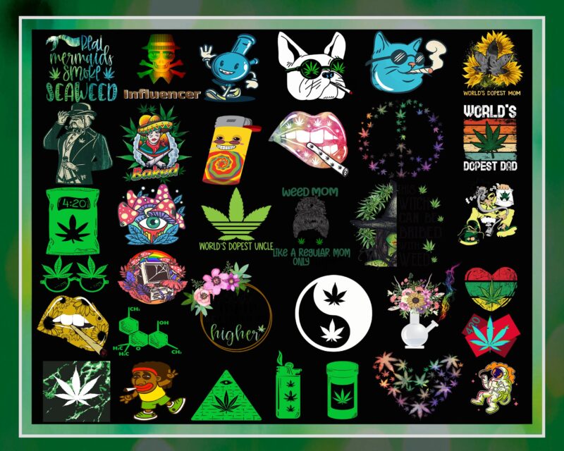 Combo 298 Cannabis Png Designs, Bundle Png File, Dope Bundle, Smoke weed Png, Png Download, Digital Print Design, Instant Digital Download 1034748298