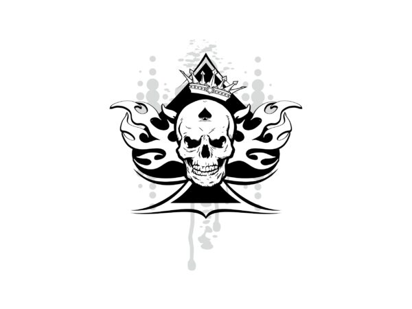 Ace of spades skull t shirt vector Ace of spades skull t shirt vector