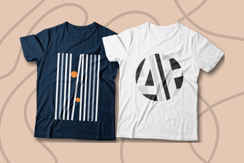 Abstract Shape T-shirt Designs Bundle, Cool T-shirt Design, Vector T-shirt Designs