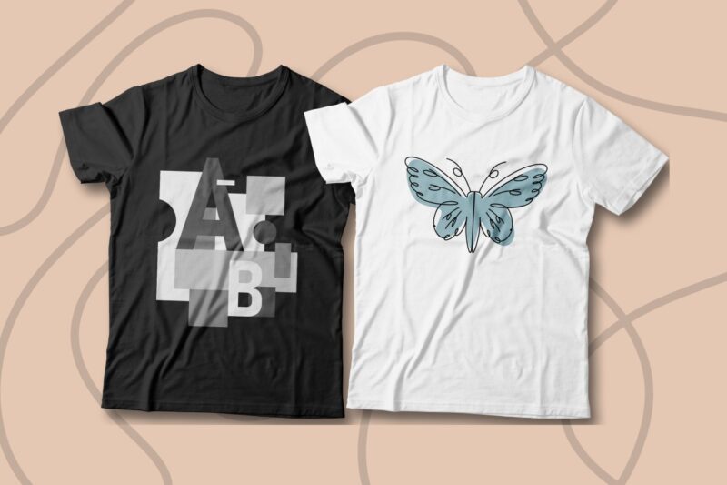 t-shirt vector Abstract Shape T-shirt Designs Bundle, Cool T-shirt Design, Vector T-shirt Designs